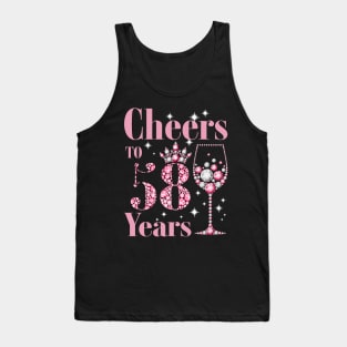 Cheers to 58 Years 1964 58Th Birthday Tank Top